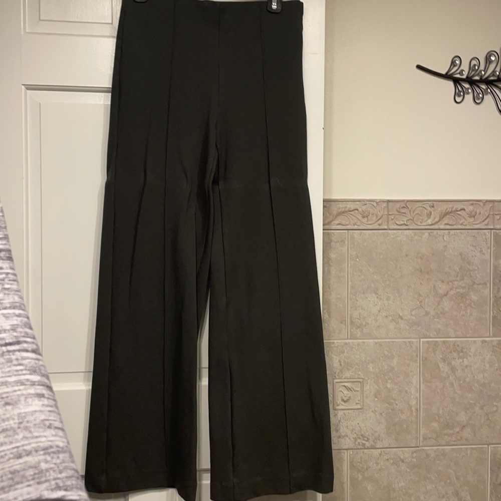 Forest green, wide leg, pleated pant